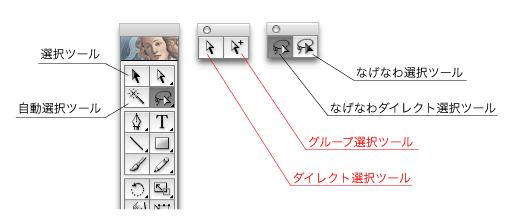 イラレ ダイレクト選択とグループ選択 玉置のパターンメーキング